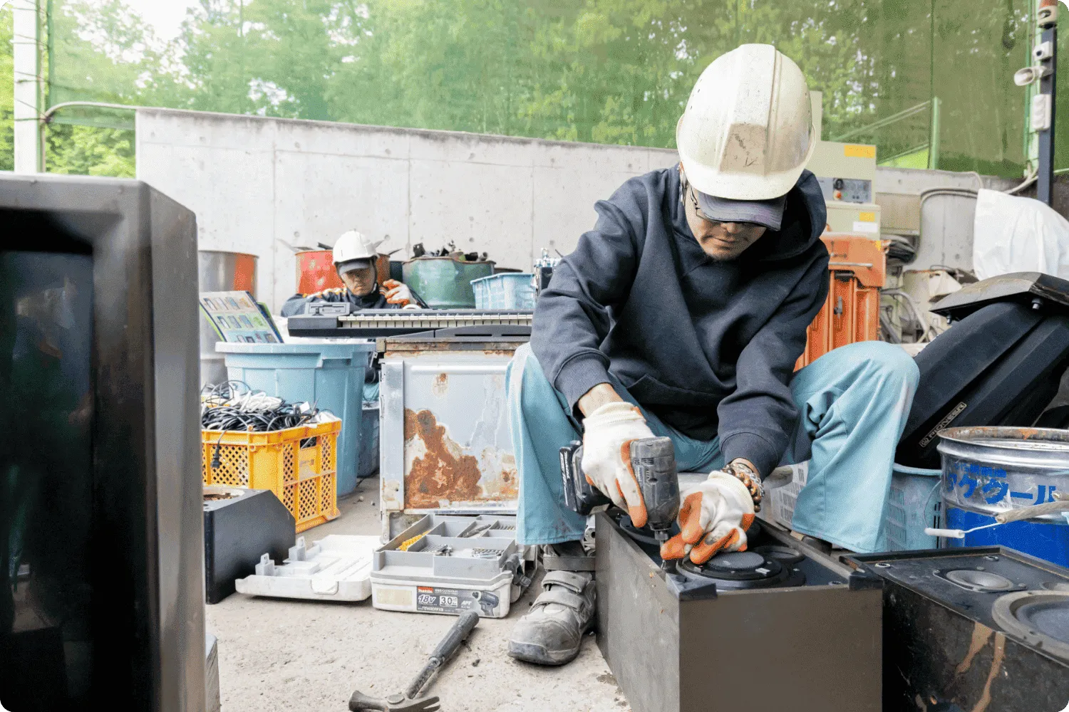 粥川商店作業風景